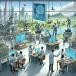"Infographic showing Indonesia's national roadmap for industrial robotics development, highlighting key initiatives and goals for innovation and technology advancement in the robotics sector."